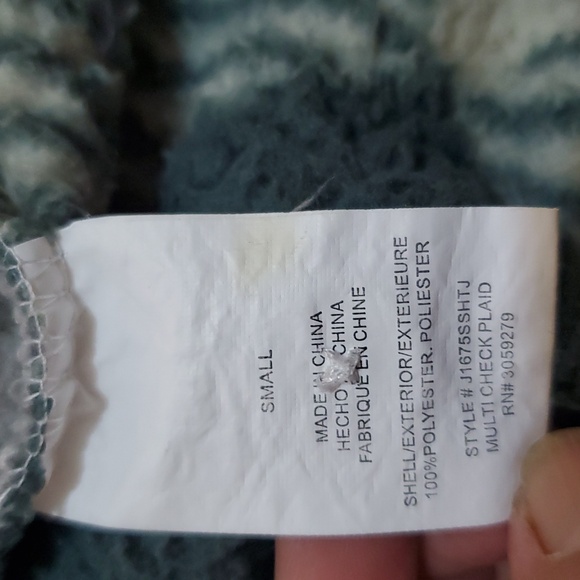 Thread & Supply Multicolor Check Plaid Teddy Jacket Size S - Picture 10 of 11